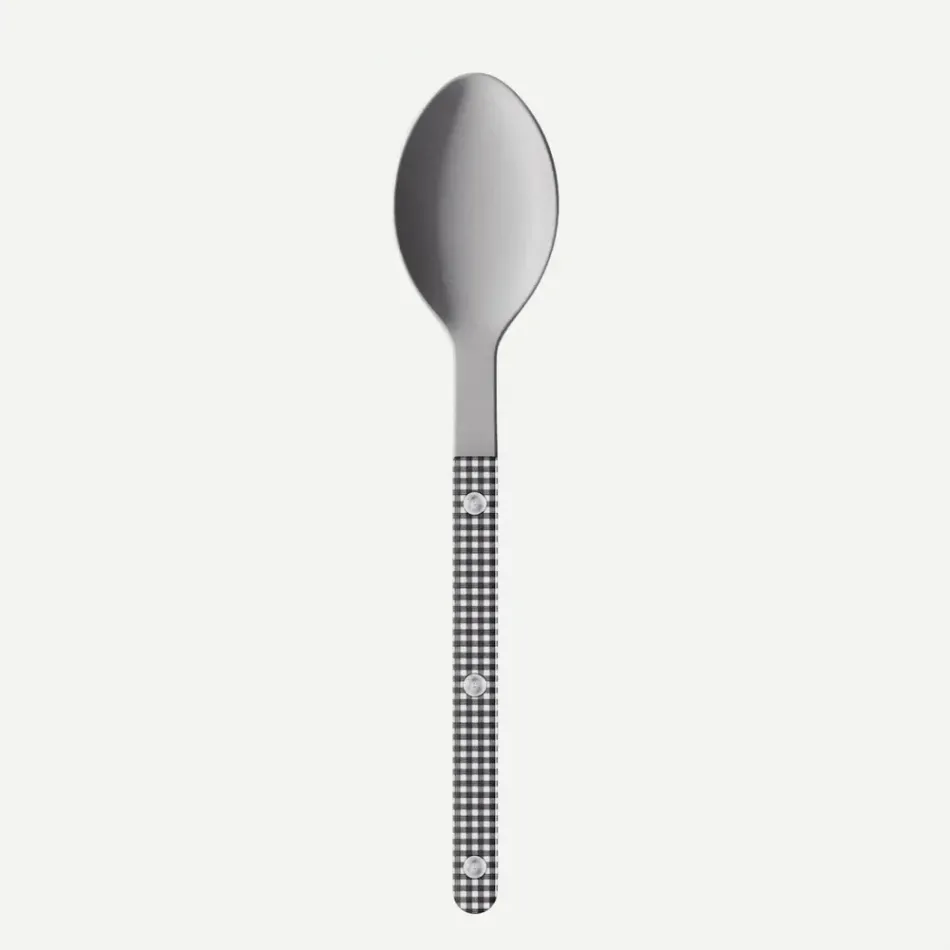Bistrot Vintage Gingham Black Soup Spoon 8"1/2