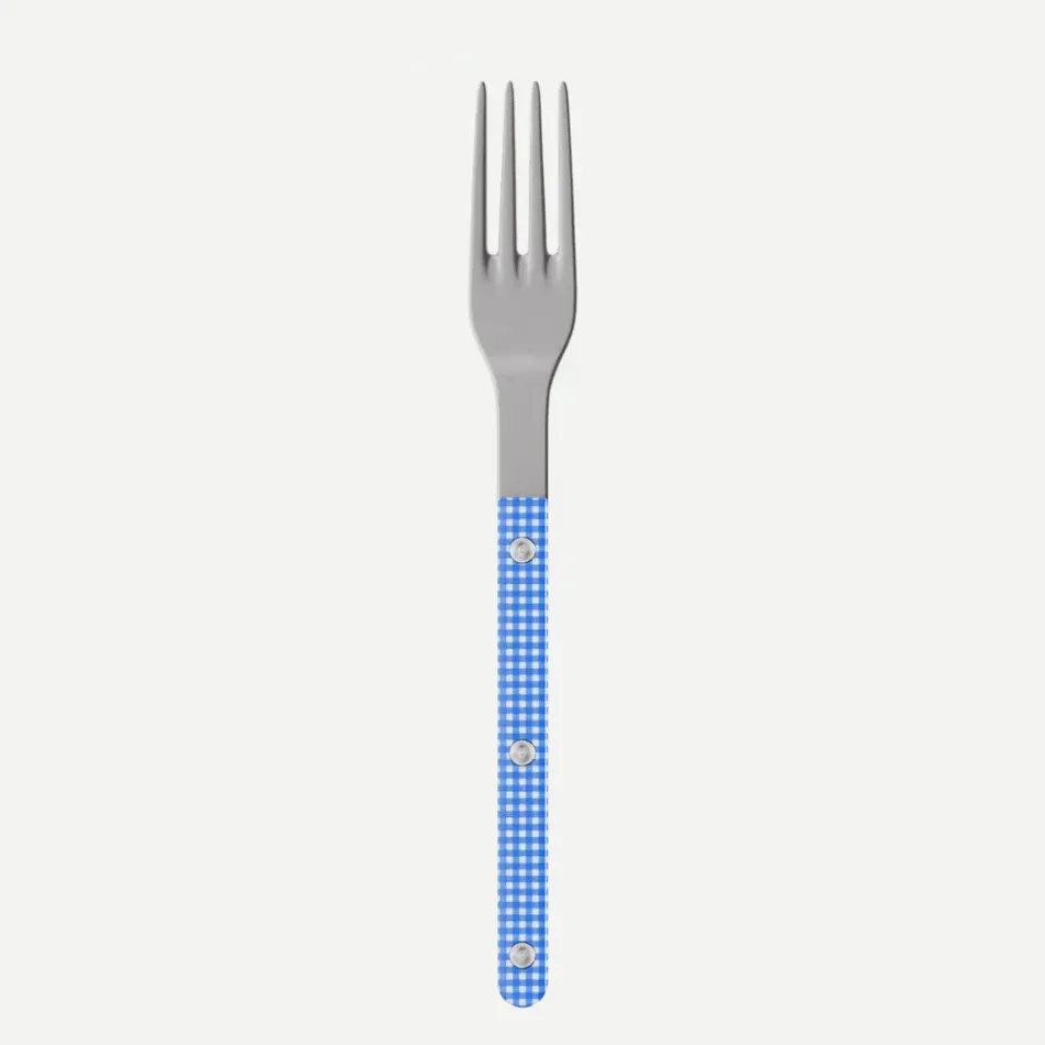 Bistrot Vintage Gingham Blue Dinner Fork 8"1/2