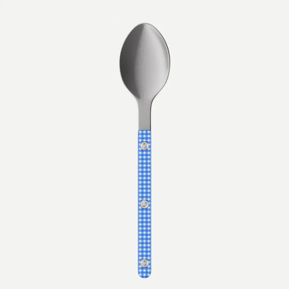 Bistrot Vintage Gingham Blue Dessert Spoon 7"1/2