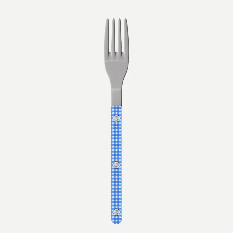 Bistrot Vintage Gingham Blue Salad Fork 7"1/2