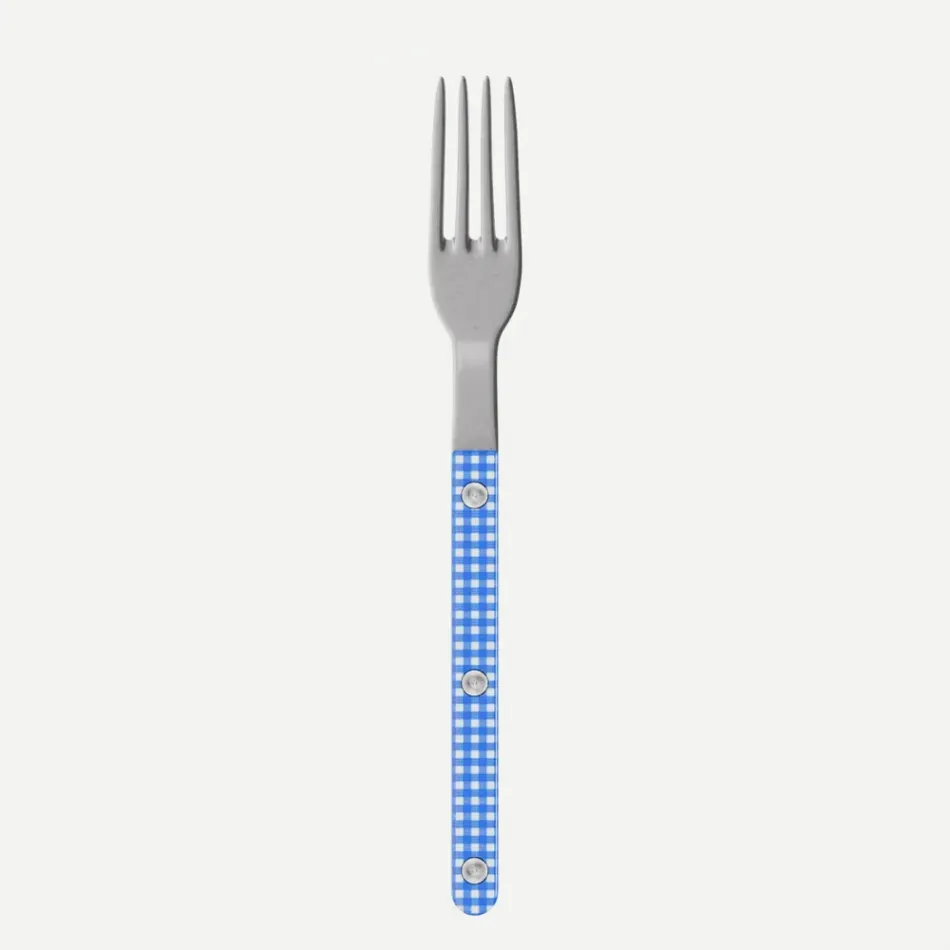 Bistrot Vintage Gingham Blue Small Fork 6"1/2