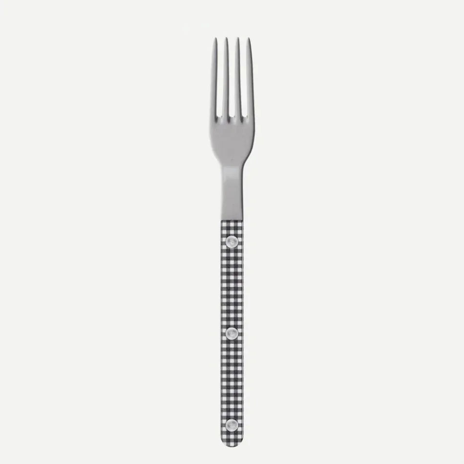 Bistrot Vintage Gingham Black Small Fork 6"1/2