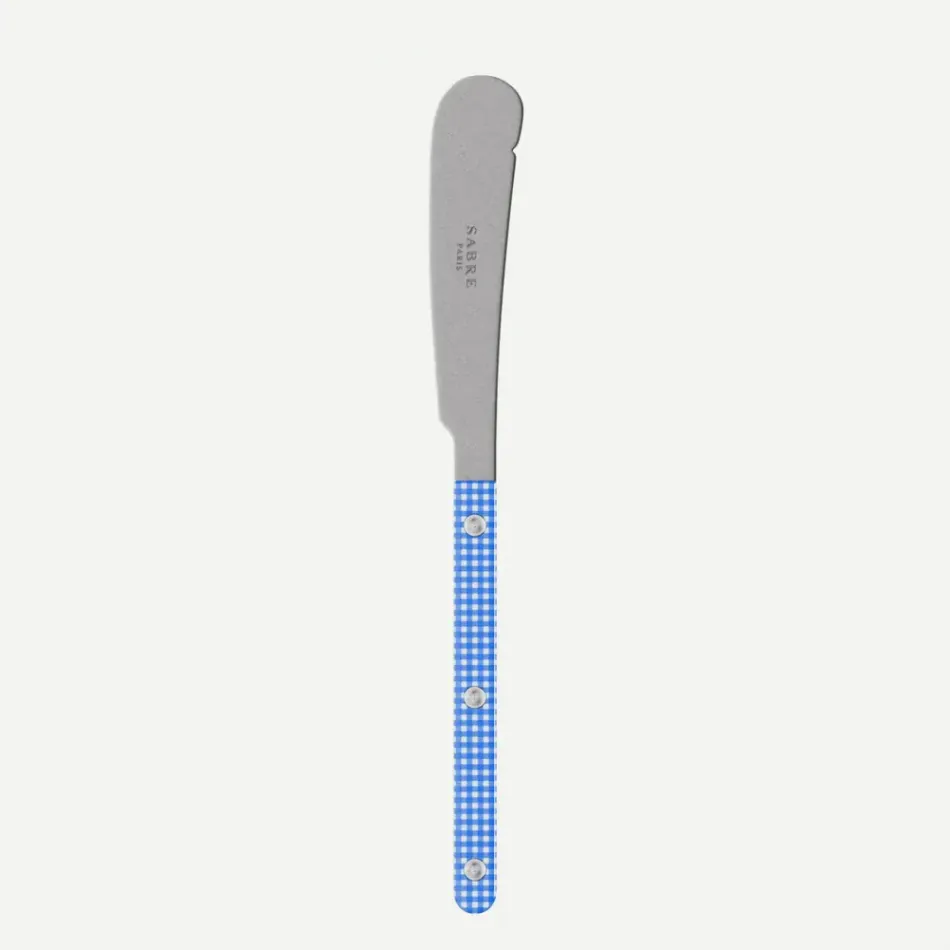 Bistrot Vintage Gingham Blue Butter Knife 7"3/4