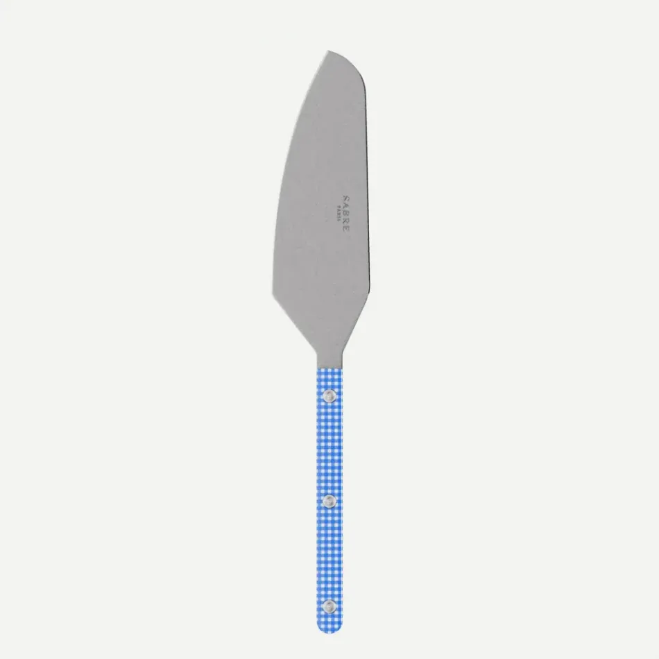 Bistrot Vintage Gingham Blue Tart Slicer 10"