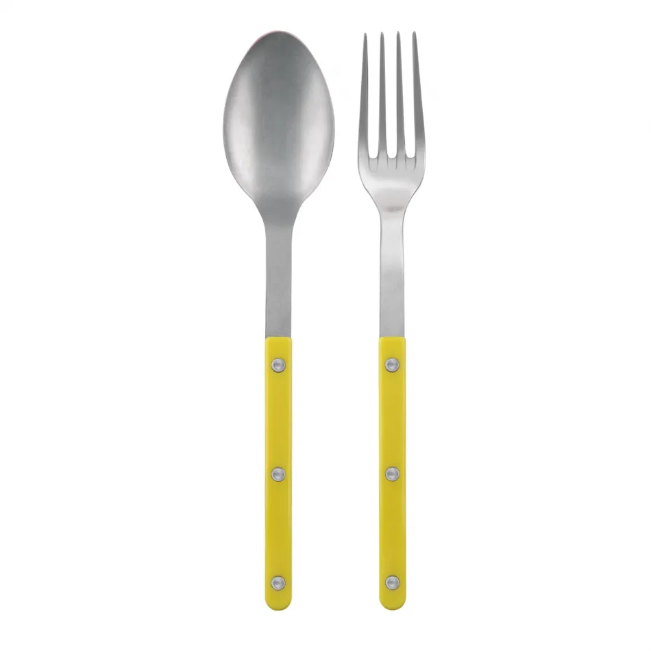 Bistrot Vintage Yellow 2-Pc Serving Set 10.25" (Fork, Spoon)