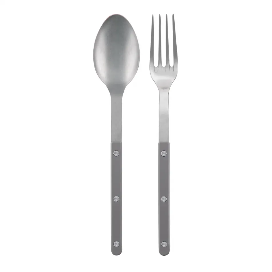 Bistrot Vintage Grey 2-Pc Serving Set 10.25" (Fork, Spoon)