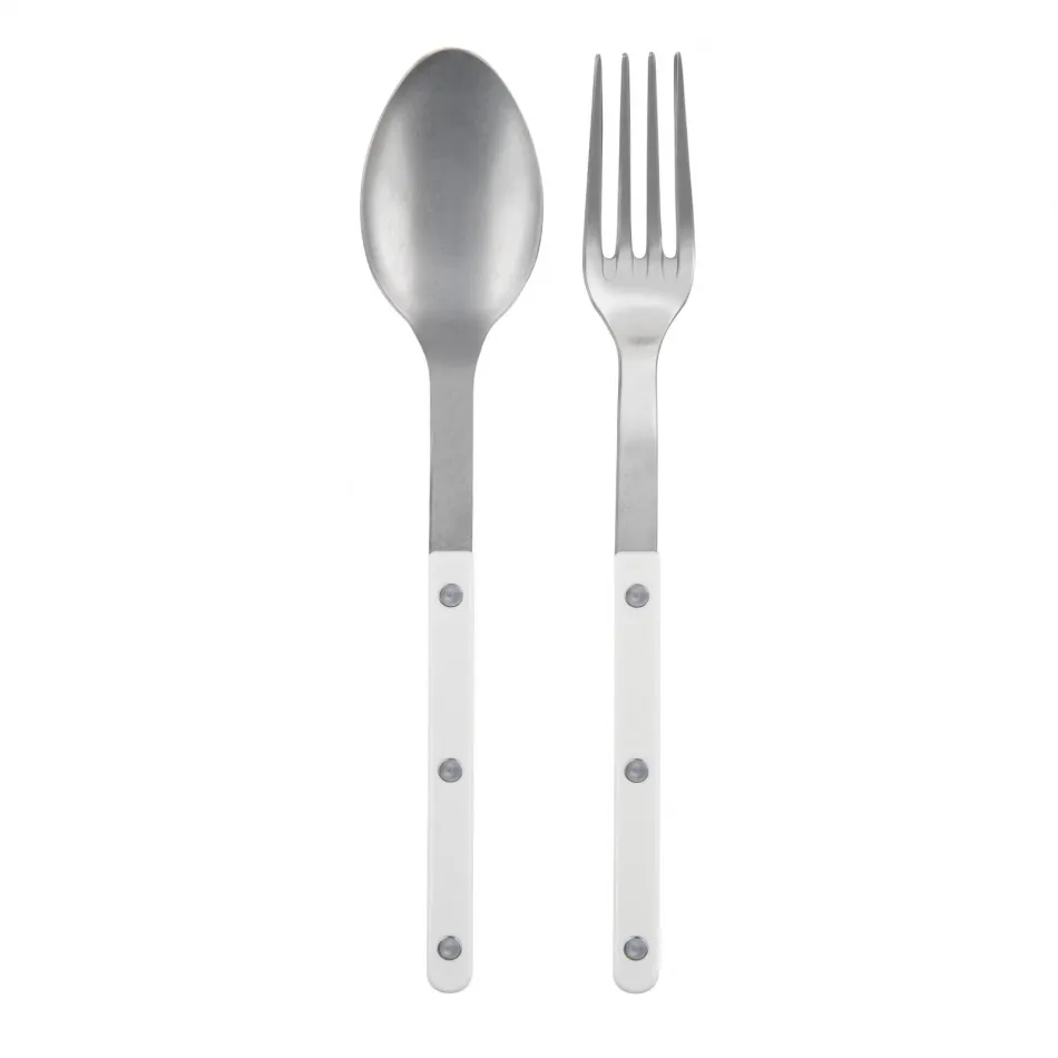 Bistrot Vintage White 2-Pc Serving Set 10.25" (Fork, Spoon)