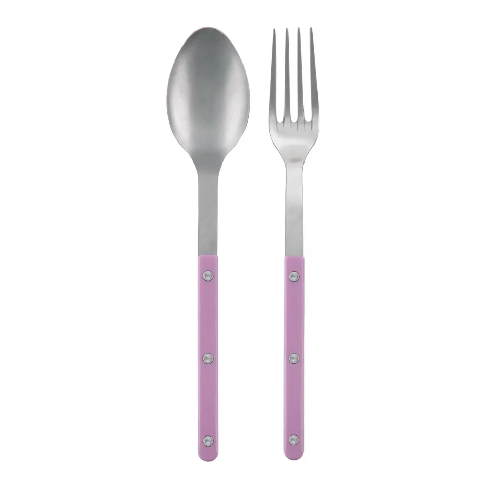 Bistrot Vintage Pink 2-Pc Serving Set 10.25" (Fork, Spoon)