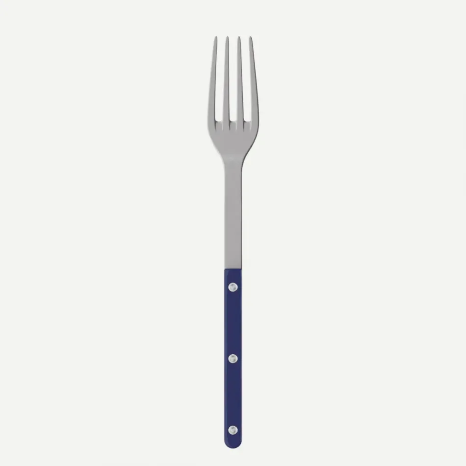 Bistrot Vintage Solid Navy Blue Serving Fork 10"1/4