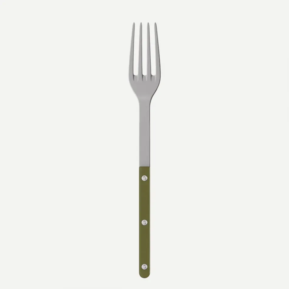 Bistrot Vintage Solid Green Fern Serving Fork 10"1/4