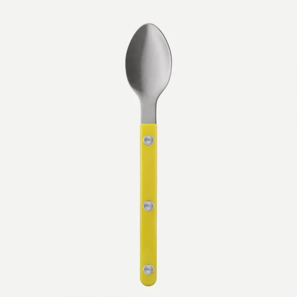 Bistrot Vintage Solid Yellow Espresso Spoon 5"1/2