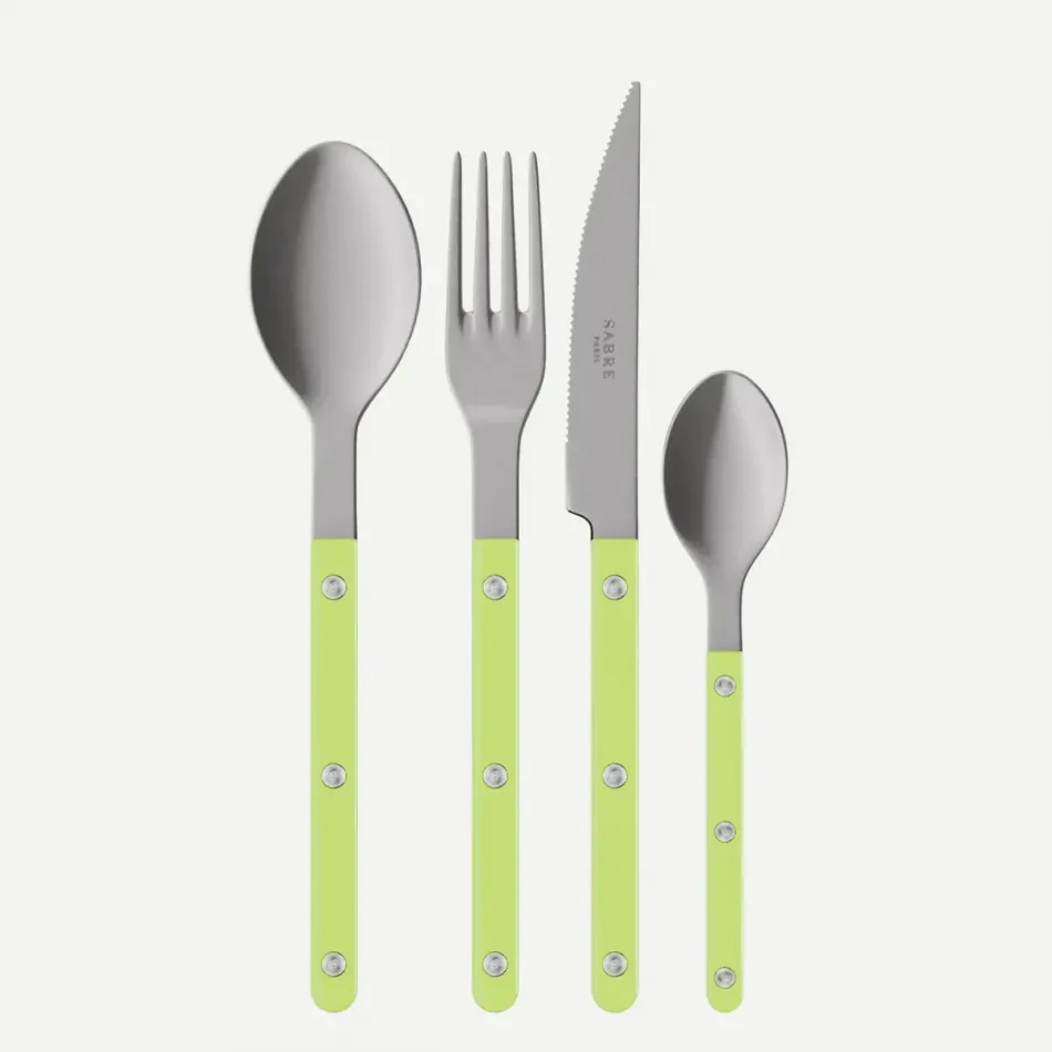 Bistrot Vintage Solid Lime 48 Pieces Cutlery Set 9"1/4
