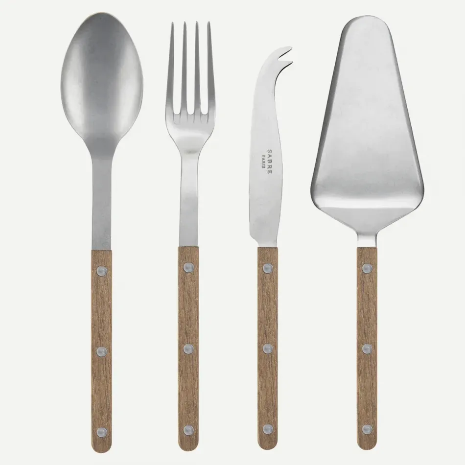 Bistrot Vintage Teak Teak Set Of 4 Bistrot Must-Have Serving Pieces