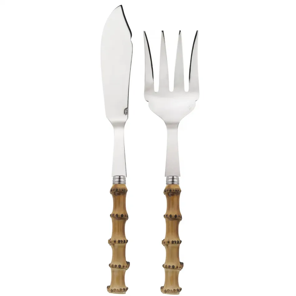 Panda Bamboo 2-Pc Fish Serving Set 11" (Knife, Fork)