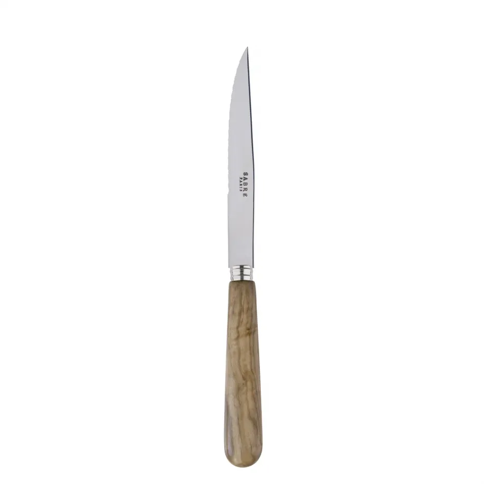 Lavandou Olive Tree Wood Steak Knife 9"