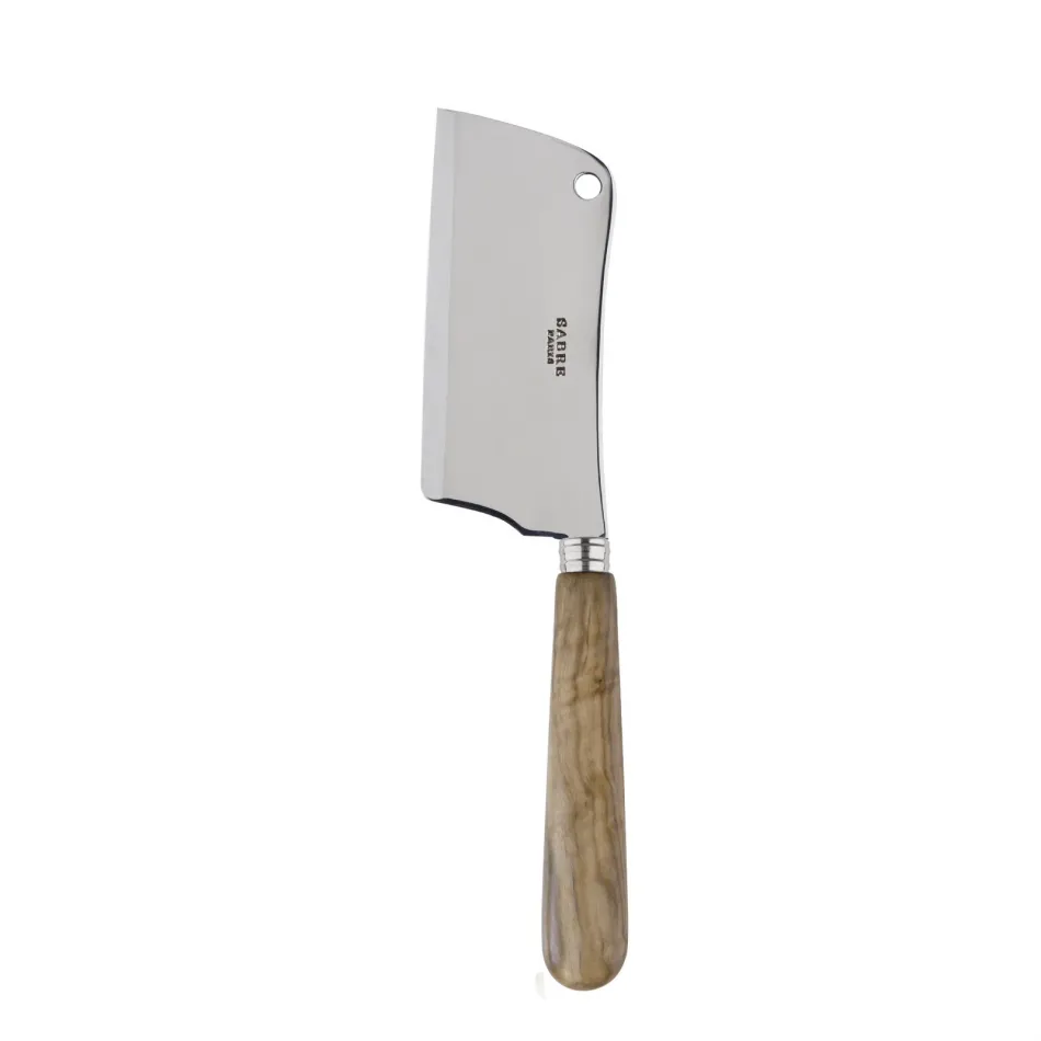 Lavandou Olive Tree Wood Cheese Cleaver 8"