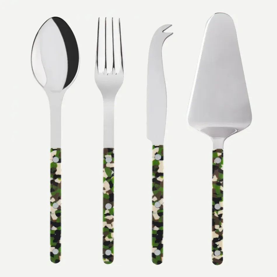Bistrot Camouflage Green Set Of 4 Bistrot Must-Have Serving Pieces
