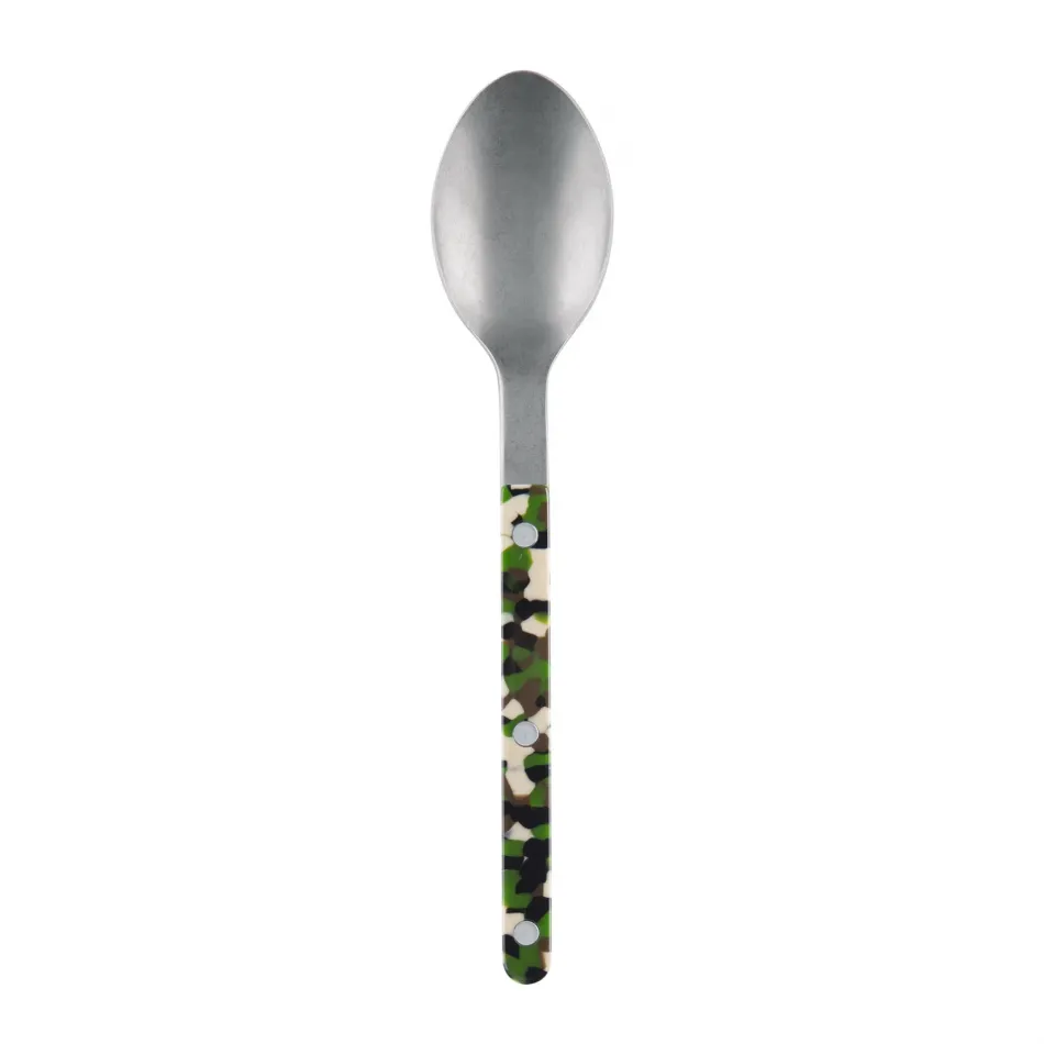 Bistrot Vintage Camouflage Green Soup Spoon 8.5"