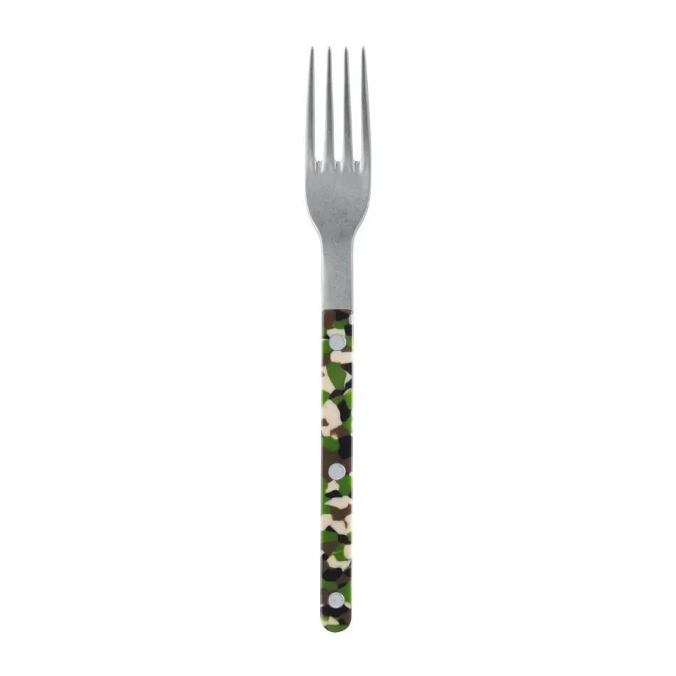 Bistrot Vintage Camouflage Green Flatware