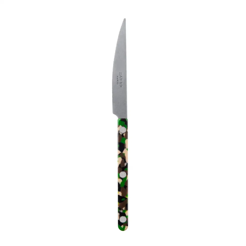 Bistrot Vintage Camouflage Green Dessert Knife 7.75" 8"