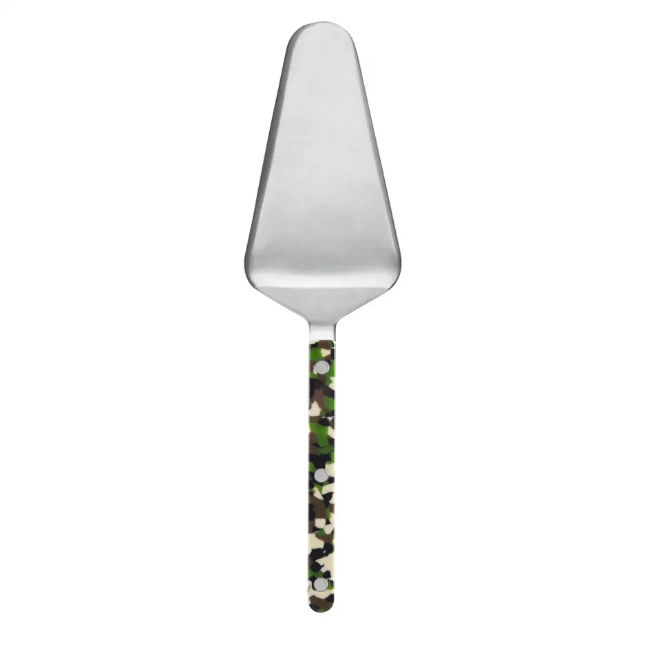 Bistrot Vintage Camouflage Green Tart Slicer 10" 10.75"