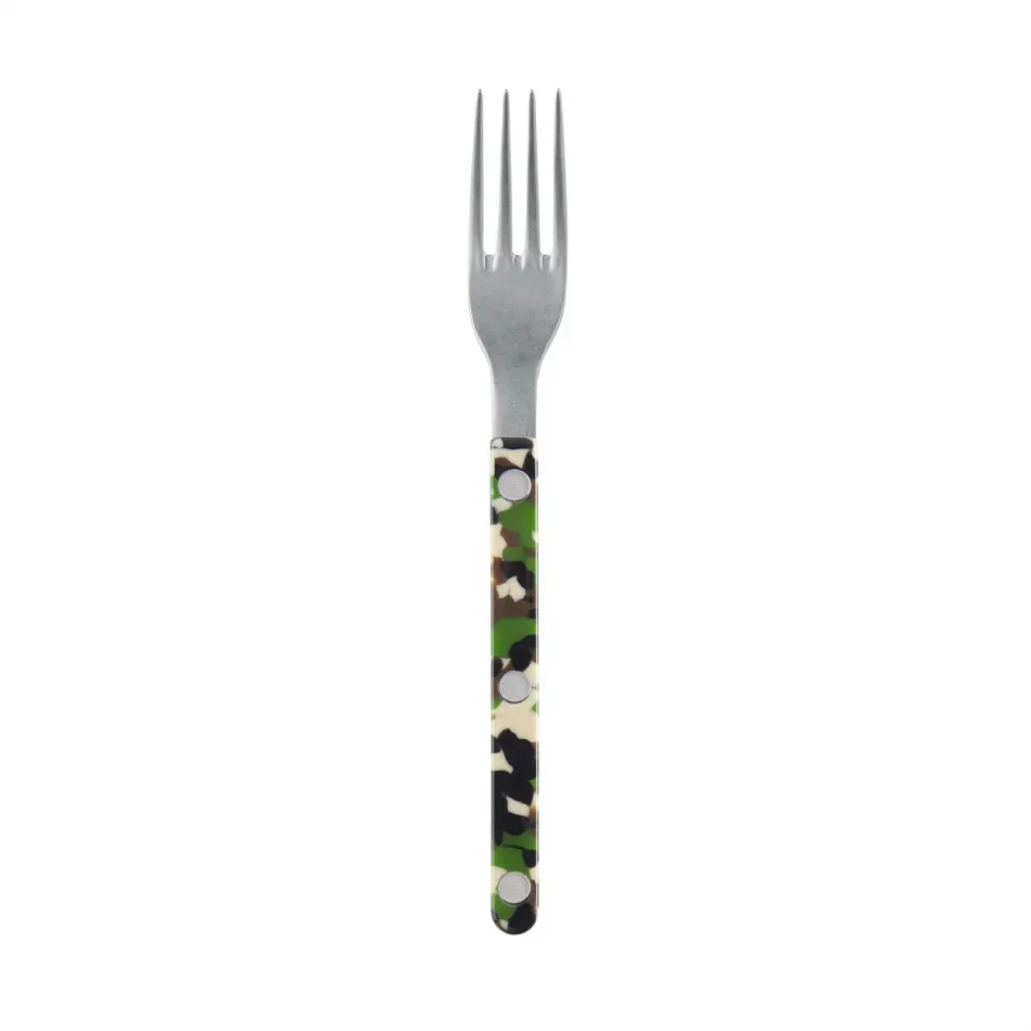 Bistrot Vintage Camouflage Green Cake Fork 6"