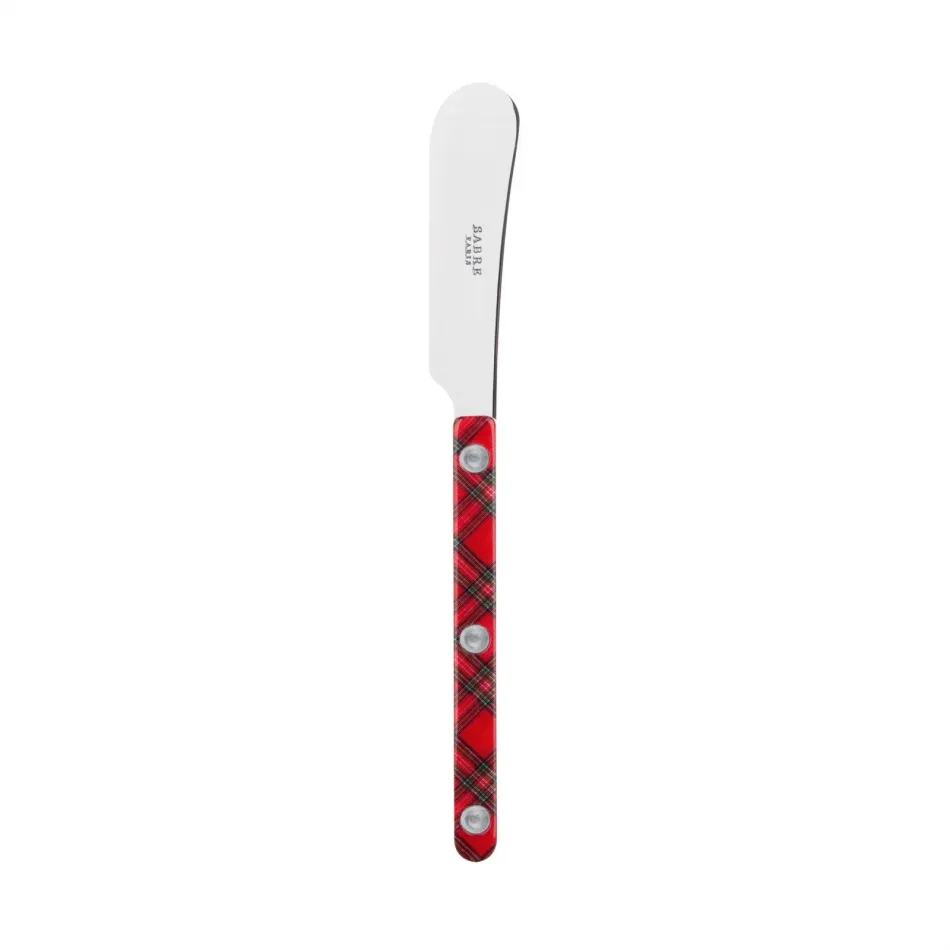 Bistrot Tartan Red Butter Spreader 5.5"