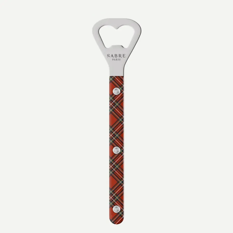 Bistrot Tartan Red Bottle Opener 6"1/4