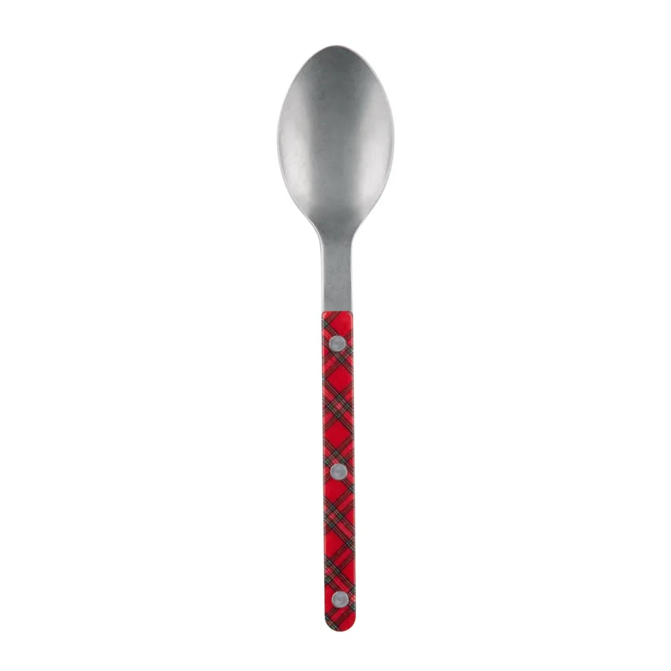 Bistrot Vintage Tartan Red Soup Spoon 8.5"