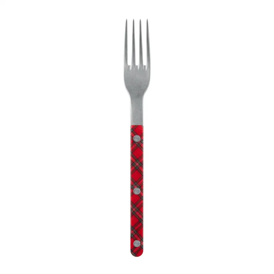 Bistrot Vintage Tartan Red Dinner Fork 8.5"