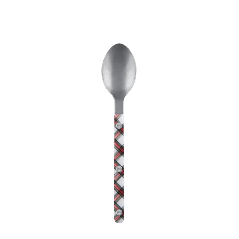 Bistrot Vintage Tartan White Dessert Spoon 7.5"