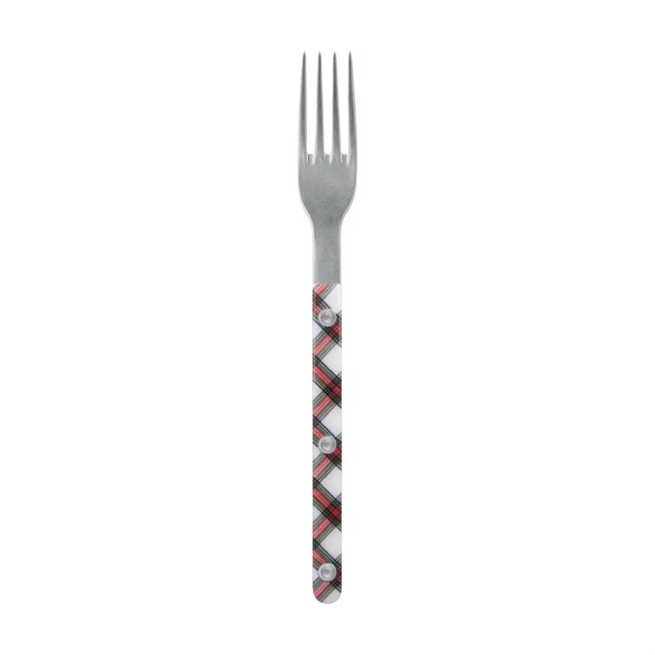 Bistrot Vintage Tartan White Salad Fork 7.5"