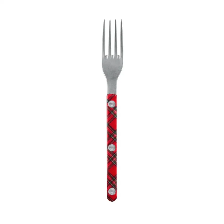 Bistrot Vintage Tartan Red Small Fork 6.5"