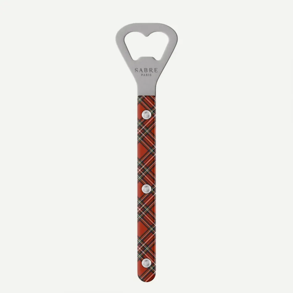 Bistrot Vintage Tartan Red Bottle Opener 6"1/4