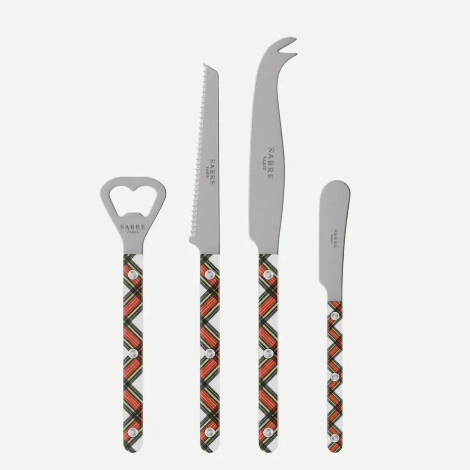 Bistrot Vintage Tartan White Bistrot Aperitif Set