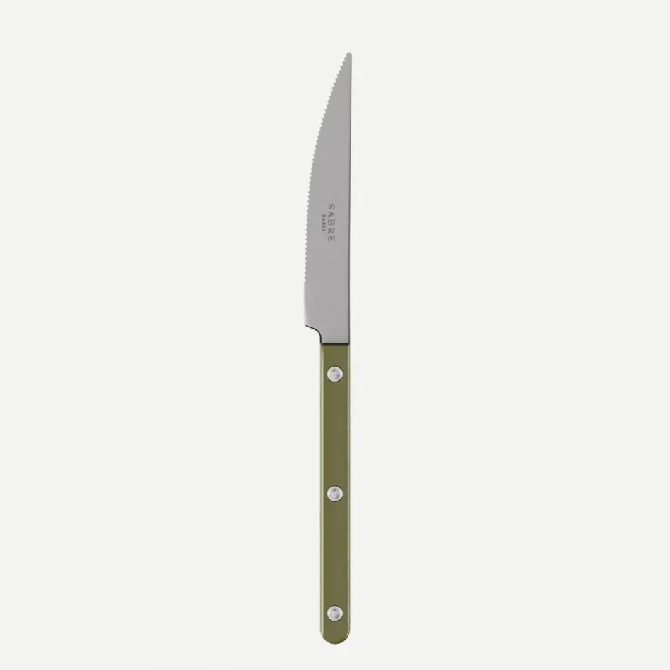 Bistrot Vintage Pearly Olive Dinner Knife 9.25"