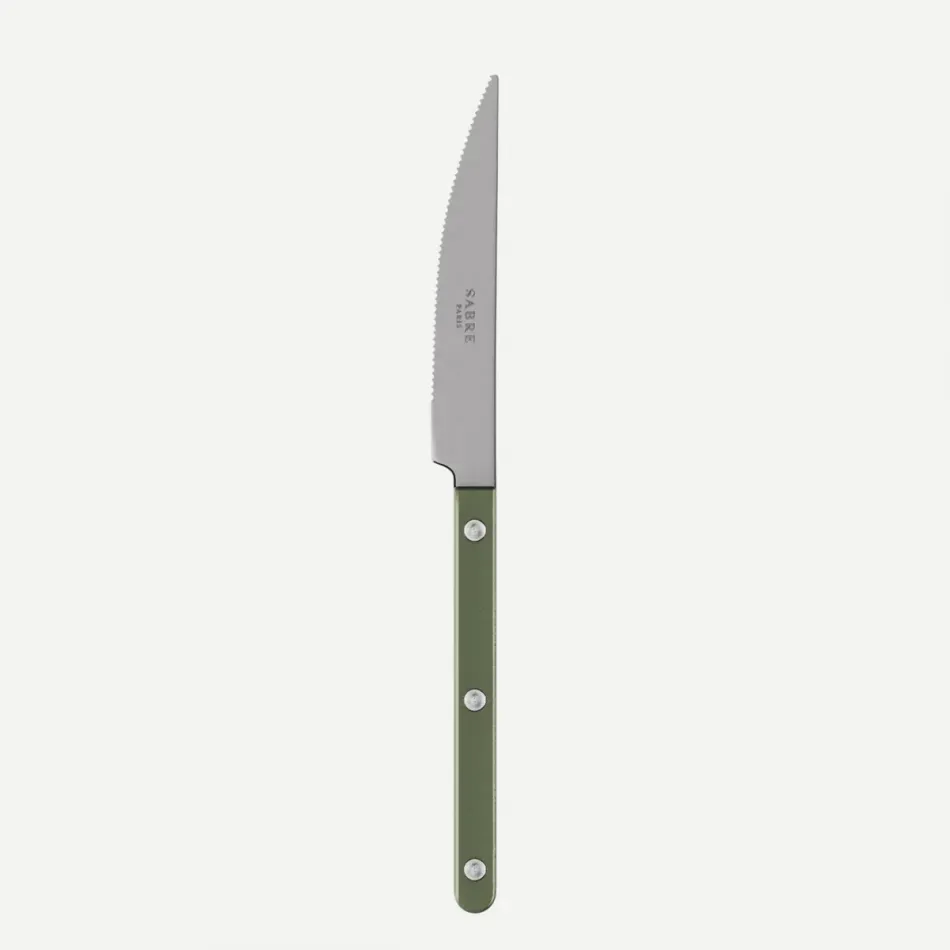 Bistrot Vintage Pearly Dark Green Dinner Knife 9.25"