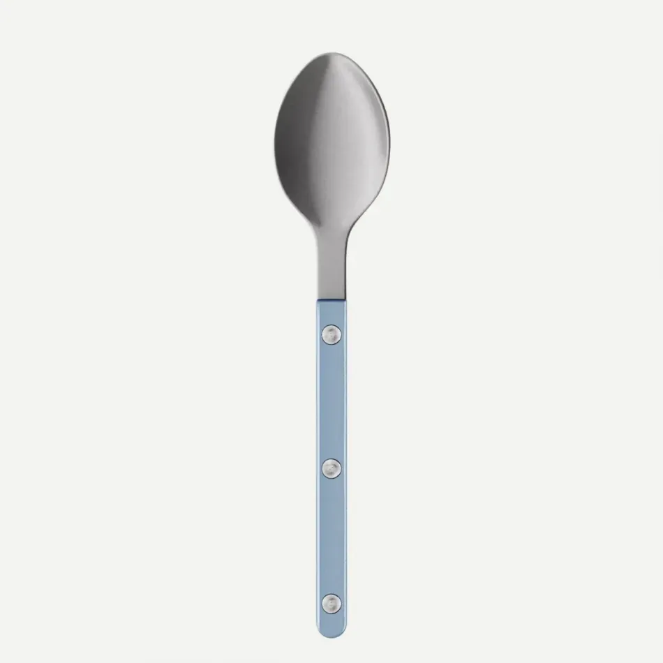 Bistrot Vintage Pearly Light Blue Dessert Spoon 7.5"