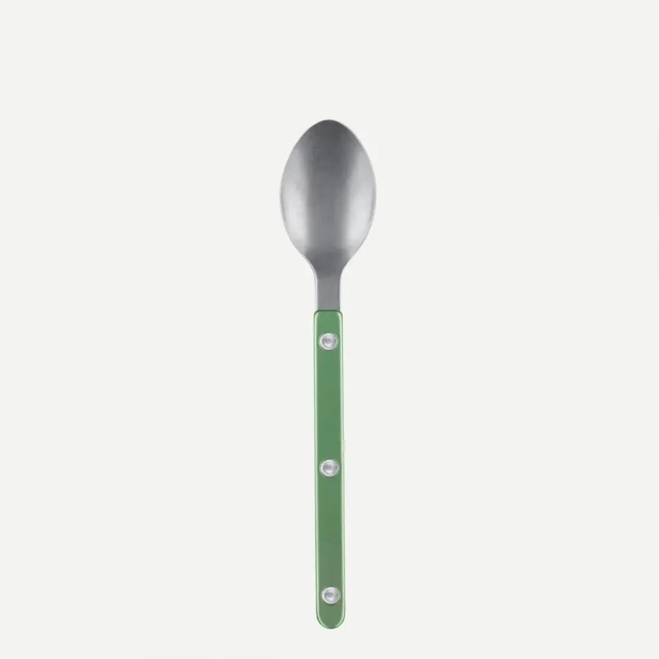 Bistrot Vintage Pearly Garden Green Dessert Spoon 7.5"