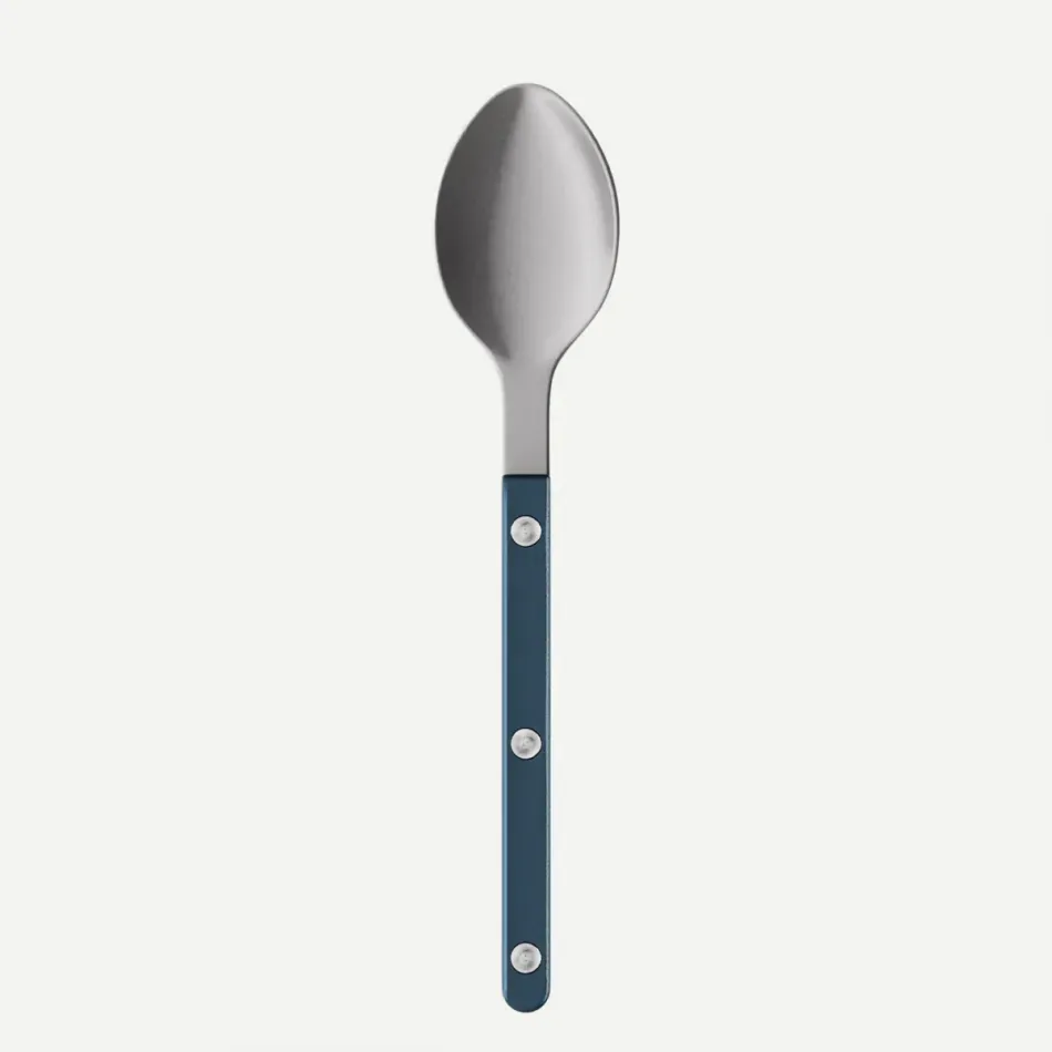 Bistrot Vintage Pearly Steel Blue Dessert Spoon 7.5"