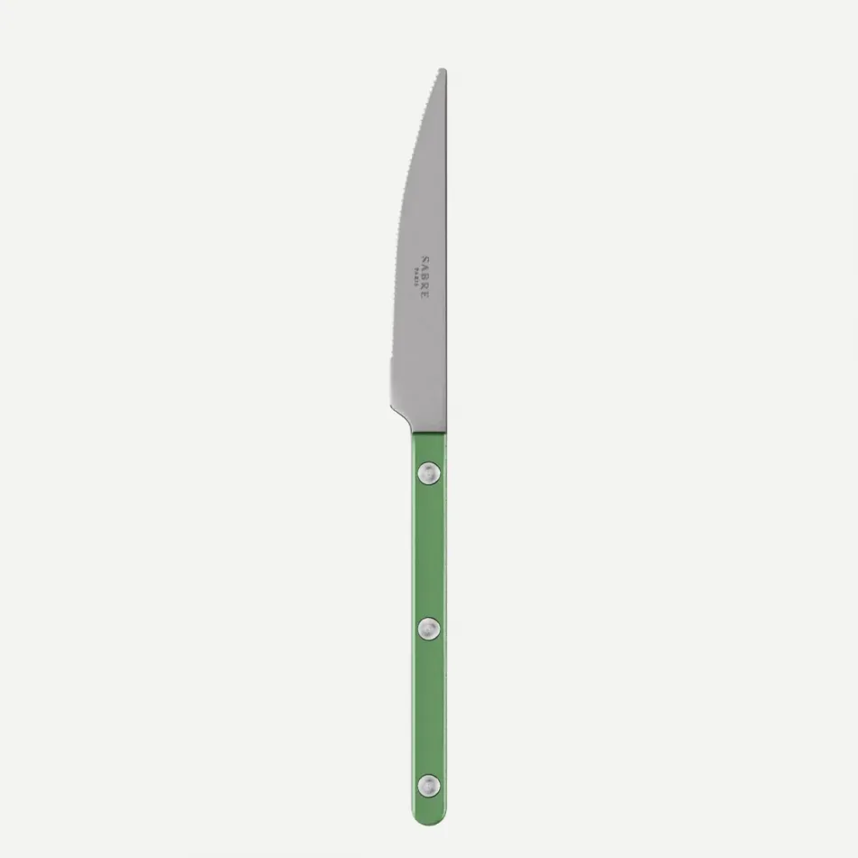 Bistrot Vintage Pearly Garden Green Dessert Knife 8"