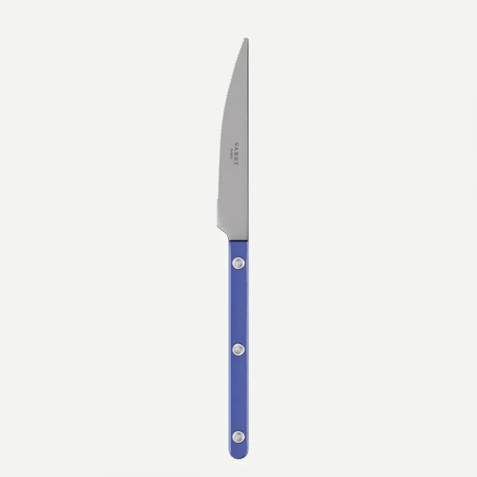 Bistrot Vintage Pearly Lapis Blue Dessert Knife 8"
