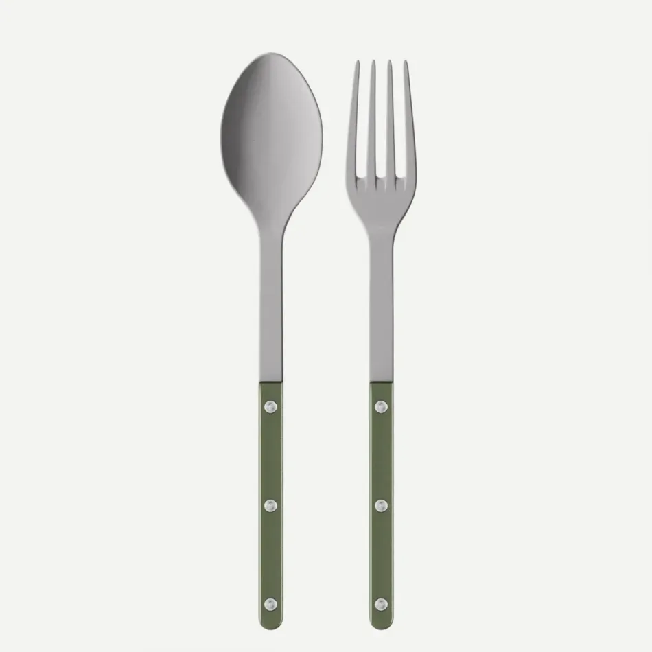 Bistrot Vintage Pearly Dark Green Serving Set 10.25"