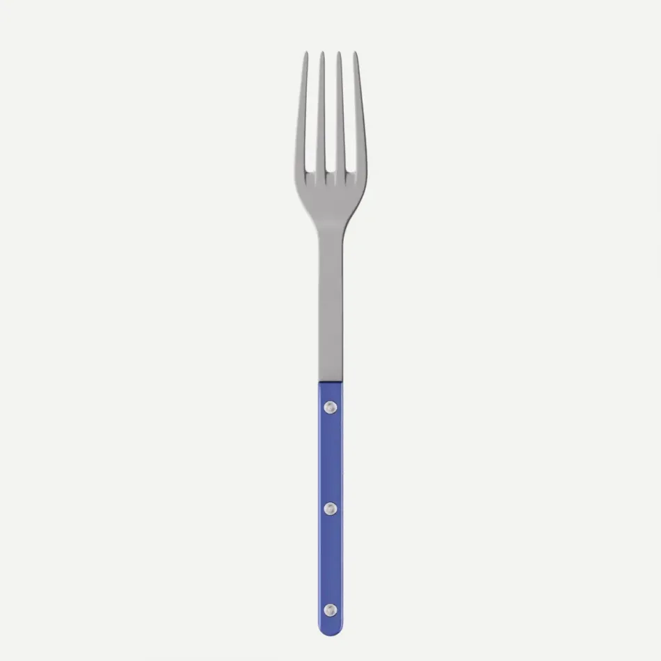 Bistrot Vintage Pearly Lapis Blue Serving Fork 10.25"