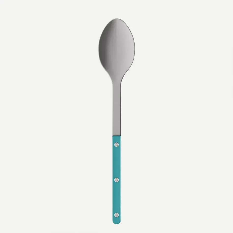 Bistrot Vintage Pearly Turquoise Serving Spoon 10.25"