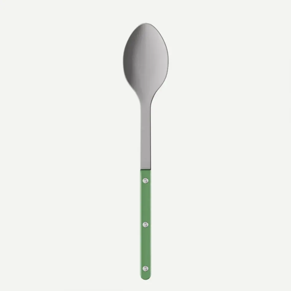 Bistrot Vintage Pearly Garden Green Serving Spoon 10.25"