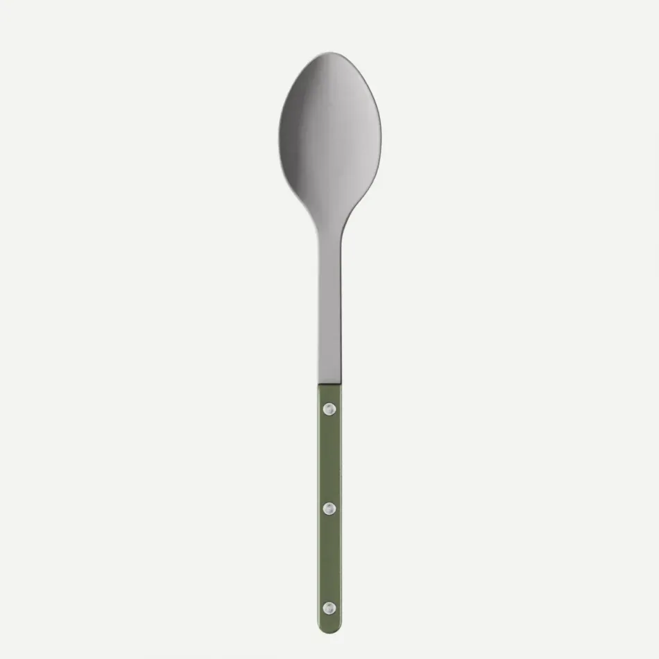 Bistrot Vintage Pearly Dark Green Serving Spoon 10.25"