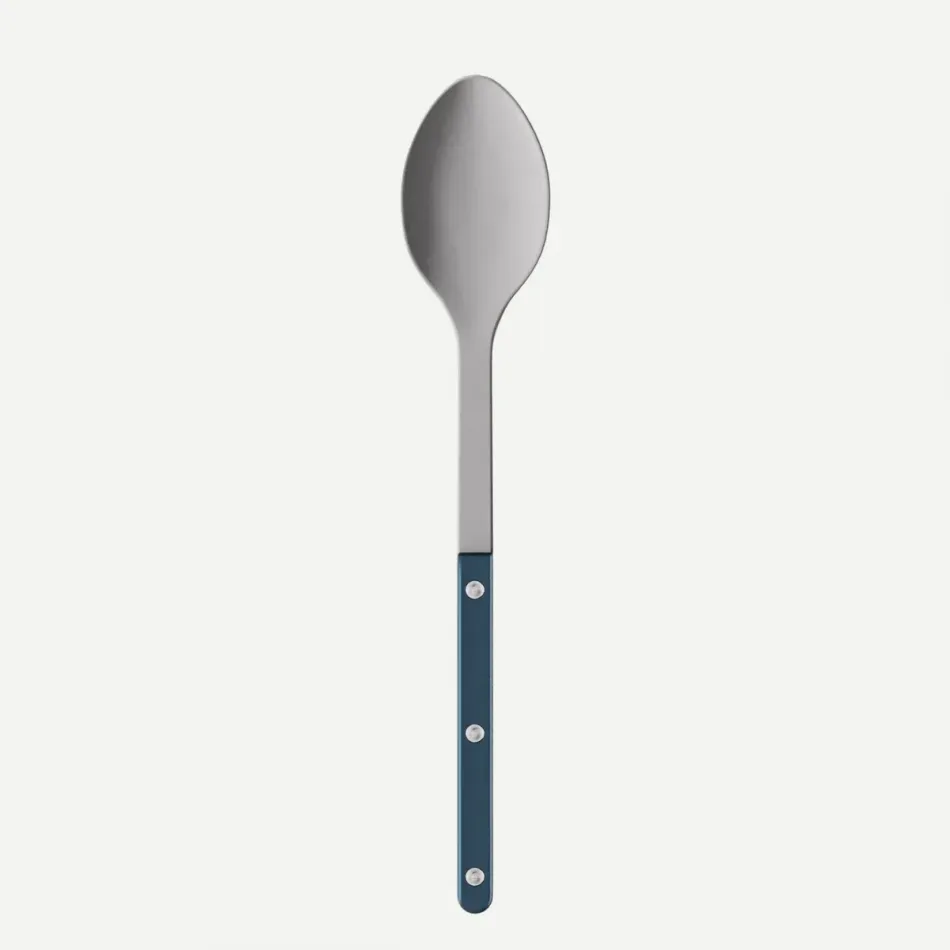 Bistrot Vintage Pearly Steel Blue Serving Spoon 10.25"