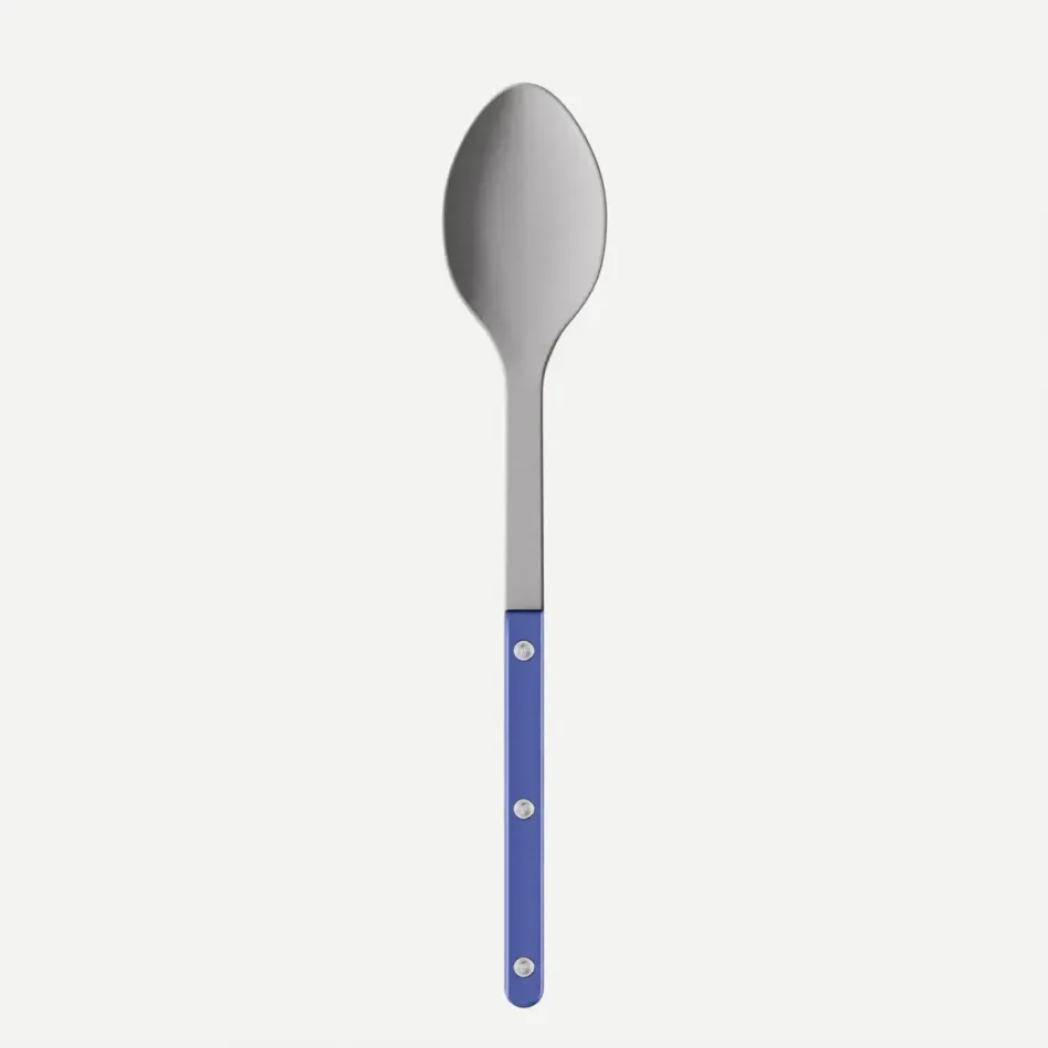 Bistrot Vintage Pearly Lapis Blue Serving Spoon 10.25"