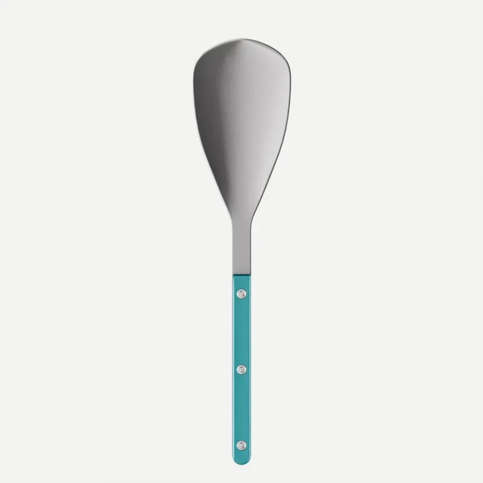 Bistrot Vintage Pearly Turquoise Rice Spoon 10.25"